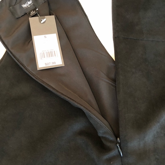 Black faux suede mini dress - Picture 3 of 4